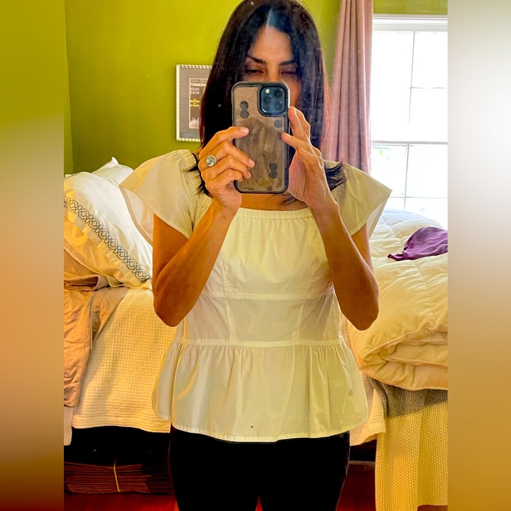 Rebecca Taylor white cotton top.